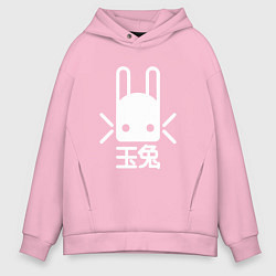 Толстовка оверсайз мужская Destiny Rabbit, цвет: светло-розовый