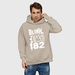 Толстовка оверсайз мужская Blink-182, цвет: миндальный — фото 2