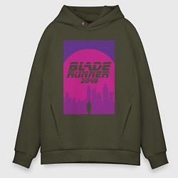 Толстовка оверсайз мужская Blade Runner 2049: Purple, цвет: хаки