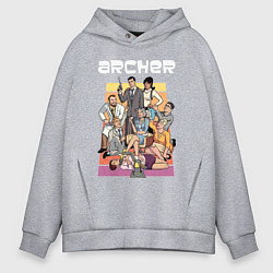 Толстовка оверсайз мужская Archer, цвет: меланж