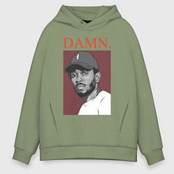 Толстовка оверсайз мужская Kendrick Lamar: DAMN, цвет: авокадо