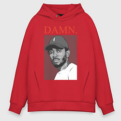 Толстовка оверсайз мужская Kendrick Lamar: DAMN, цвет: красный