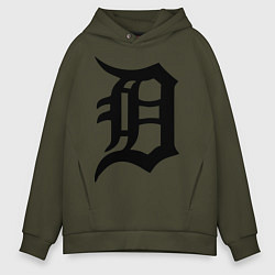 Толстовка оверсайз мужская Detroit Tigers, цвет: хаки