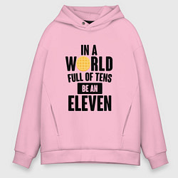 Толстовка оверсайз мужская Be A Eleven, цвет: светло-розовый