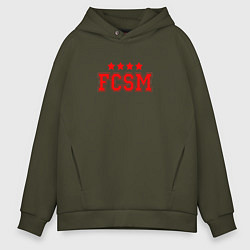 Толстовка оверсайз мужская FCSM Club, цвет: хаки