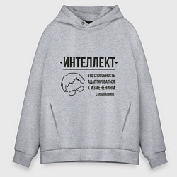 Толстовка оверсайз мужская Способность к изменениям, цвет: меланж
