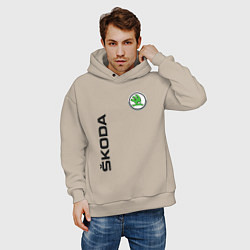 Толстовка оверсайз мужская Skoda Style, цвет: миндальный — фото 2