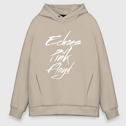 Толстовка оверсайз мужская Echoes of Pink Floyd, цвет: миндальный
