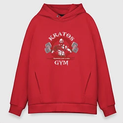 Толстовка оверсайз мужская Kratos Gym, цвет: красный