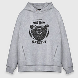 Толстовка оверсайз мужская Russian Grizzly, цвет: меланж