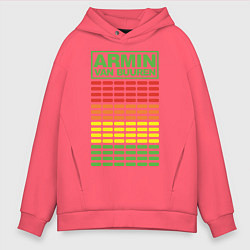 Толстовка оверсайз мужская Armin van Buuren: EQ, цвет: коралловый