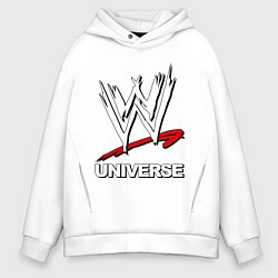 Толстовка оверсайз мужская WWE universe, цвет: белый