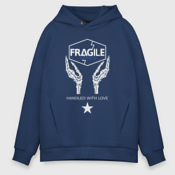Толстовка оверсайз мужская Fragile Express, цвет: тёмно-синий