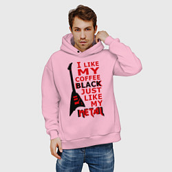 Толстовка оверсайз мужская Mindless Self Indulgence - Coffee black, цвет: светло-розовый — фото 2