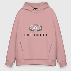 Толстовка оверсайз мужская Logo Infiniti, цвет: пыльно-розовый