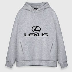 Толстовка оверсайз мужская Lexus logo, цвет: меланж