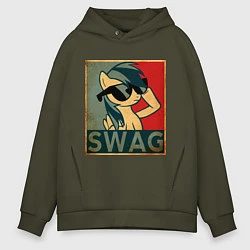 Толстовка оверсайз мужская SWAG Pony, цвет: хаки