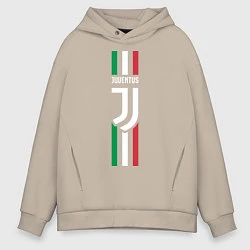 Толстовка оверсайз мужская FC Juventus: Italy, цвет: миндальный