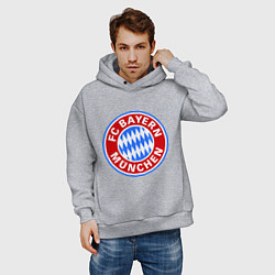 Толстовка оверсайз мужская Bayern Munchen FC, цвет: меланж — фото 2