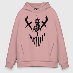 Толстовка оверсайз мужская Slipknot Demon, цвет: пыльно-розовый