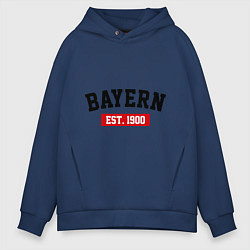 Толстовка оверсайз мужская FC Bayern Est. 1900, цвет: тёмно-синий