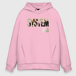 Толстовка оверсайз мужская System of a Down, цвет: светло-розовый
