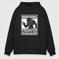 Толстовка оверсайз мужская Predator Activity is High, цвет: черный