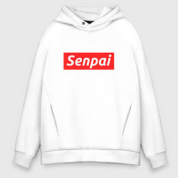 Толстовка оверсайз мужская Senpai Supreme, цвет: белый