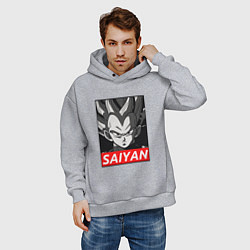 Толстовка оверсайз мужская SAIYAN OBEY, цвет: меланж — фото 2