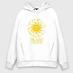 Толстовка оверсайз мужская Praise The Sun, цвет: белый