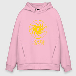 Толстовка оверсайз мужская Praise The Sun, цвет: светло-розовый
