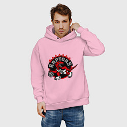 Толстовка оверсайз мужская Toronto, цвет: светло-розовый — фото 2