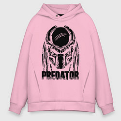 Толстовка оверсайз мужская Predator Mask, цвет: светло-розовый