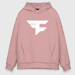 Толстовка оверсайз мужская FAZE Symbol, цвет: пыльно-розовый