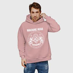 Толстовка оверсайз мужская Machine Head MCMXCII, цвет: пыльно-розовый — фото 2