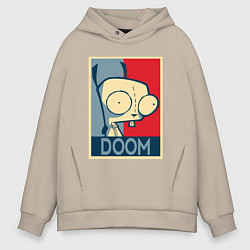 Толстовка оверсайз мужская Doom Zim, цвет: миндальный