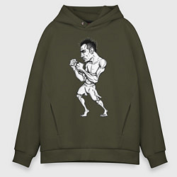 Толстовка оверсайз мужская Tony Ferguson art, цвет: хаки