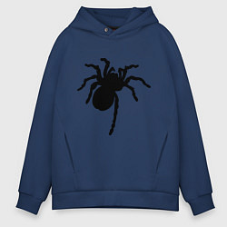 Толстовка оверсайз мужская Черный паук, цвет: тёмно-синий