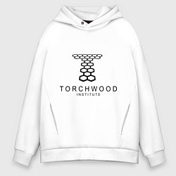 Толстовка оверсайз мужская Torchwood Institute, цвет: белый