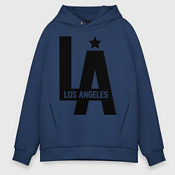 Толстовка оверсайз мужская Los Angeles Star, цвет: тёмно-синий