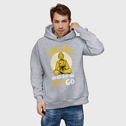Толстовка оверсайз мужская Chill Bro, цвет: меланж — фото 2