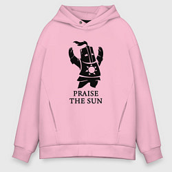 Толстовка оверсайз мужская Praise the Sun, цвет: светло-розовый