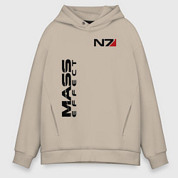 Толстовка оверсайз мужская MASS EFFECT N7, цвет: миндальный