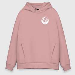 Толстовка оверсайз мужская Fallout: Brotherhood of Steel, цвет: пыльно-розовый
