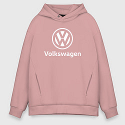 Толстовка оверсайз мужская VOLKSWAGEN, цвет: пыльно-розовый