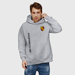 Толстовка оверсайз мужская PORSCHE, цвет: меланж — фото 2