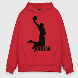 Толстовка оверсайз мужская Jordan Basketball, цвет: красный