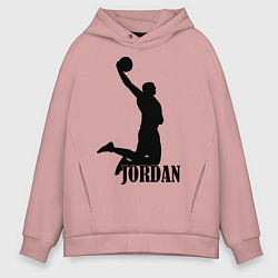 Толстовка оверсайз мужская Jordan Basketball, цвет: пыльно-розовый