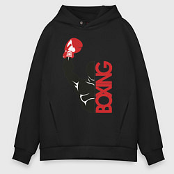 Толстовка оверсайз мужская Boxing, цвет: черный
