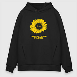 Толстовка оверсайз мужская 21 Pilots: Sunflower, цвет: черный